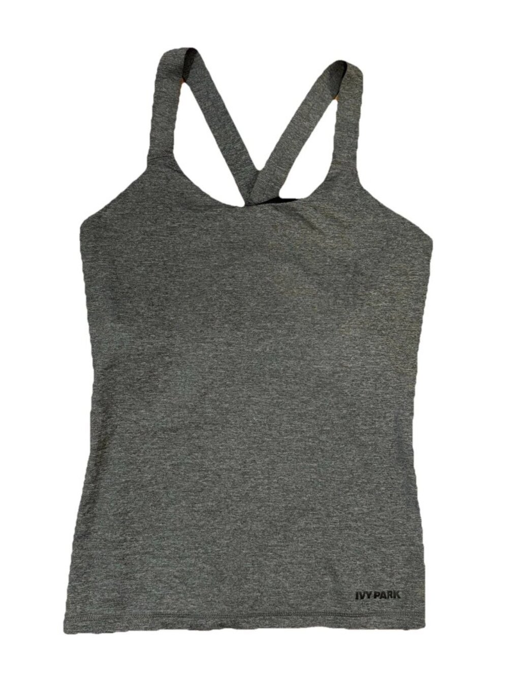 Ivy Park Women Racerback Mesh Tank Top Sz M Gray Athletic Performance